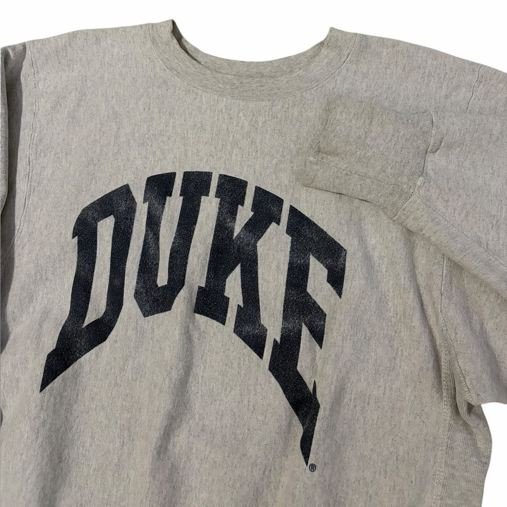 VTG Duke Blue Devils Heavyweight Crewneck Sweatshirt Adult Small Gray USA Made